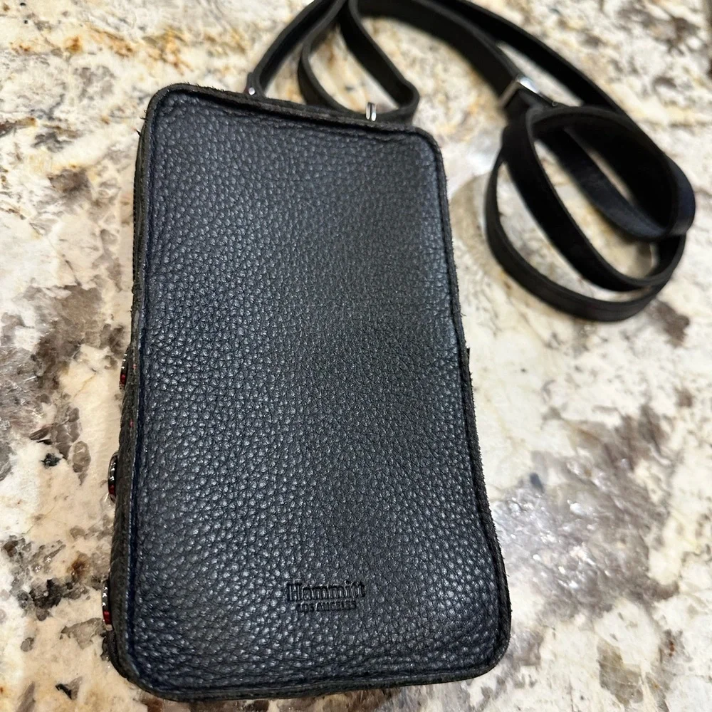Black Leather Crossbody Bag - Picture 1 of 5